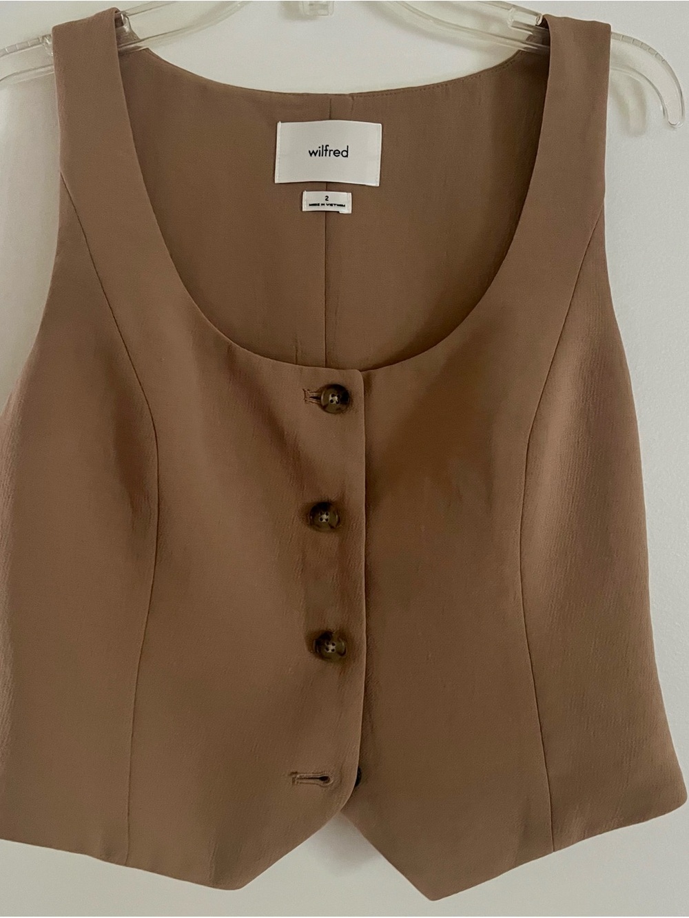 Wilfred Brown Button Front Vest
